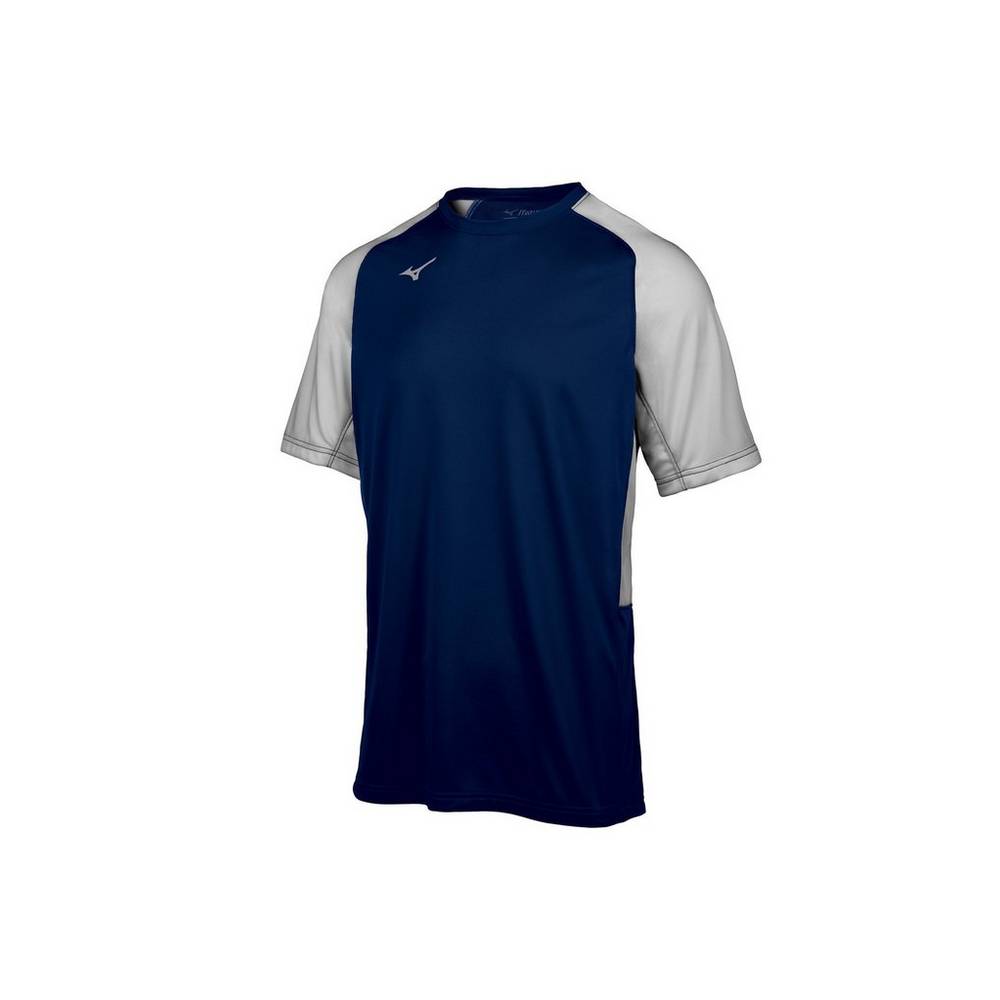Panske Dresy Mizuno Aerolite Crew Baseball Námornícka Modrá/Siva Vypredaj KLSG51924